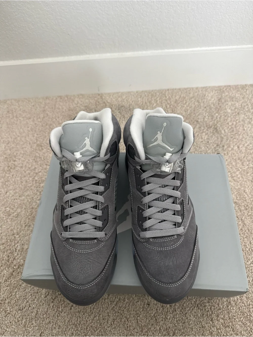 Jordan 5 wolf grey size 10